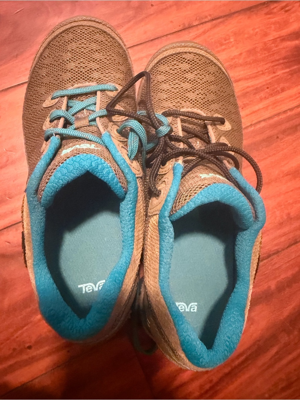 Teva Olive Green and Teal Women's Sneakers - Picture 7 of 12
